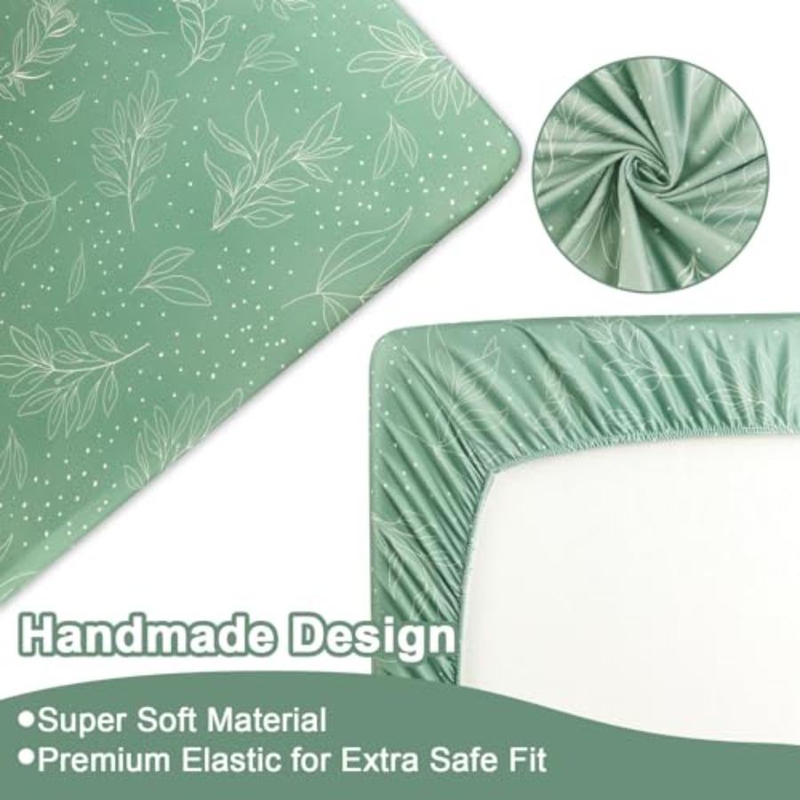 Green Crib Bedding Set 4-Piece – Baby Nursery Neutral recenzja i cena