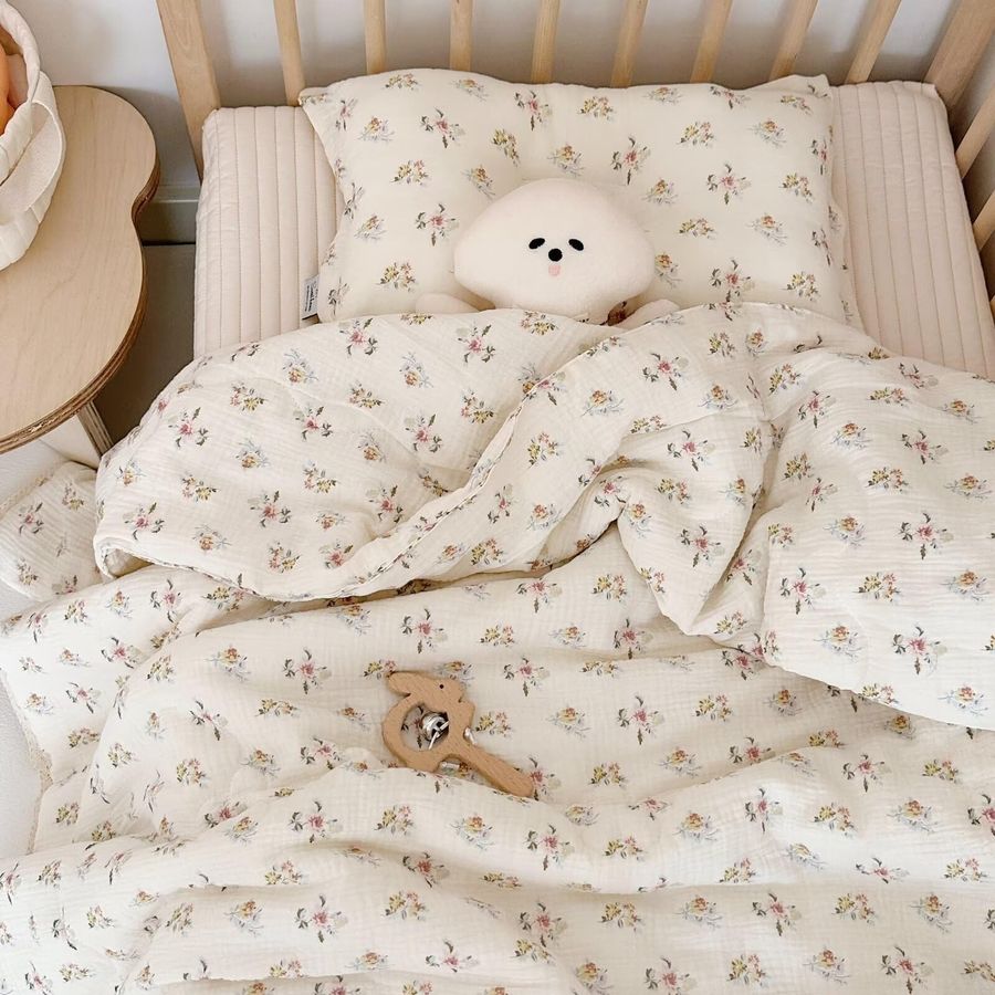 Muslin Nursery Blanket for Tod – Baby Girl Nursery Quilt recenzja i cena