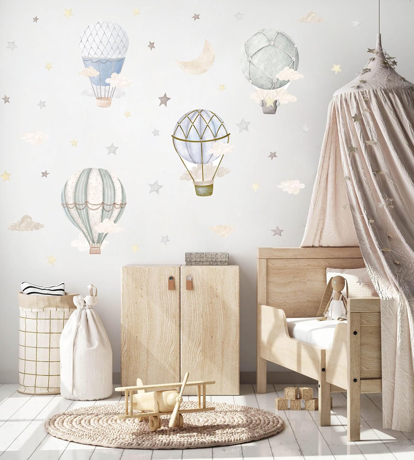 Watercolor Hot Air Balloon Wal – Wall Decal Nursery recenzja i cena