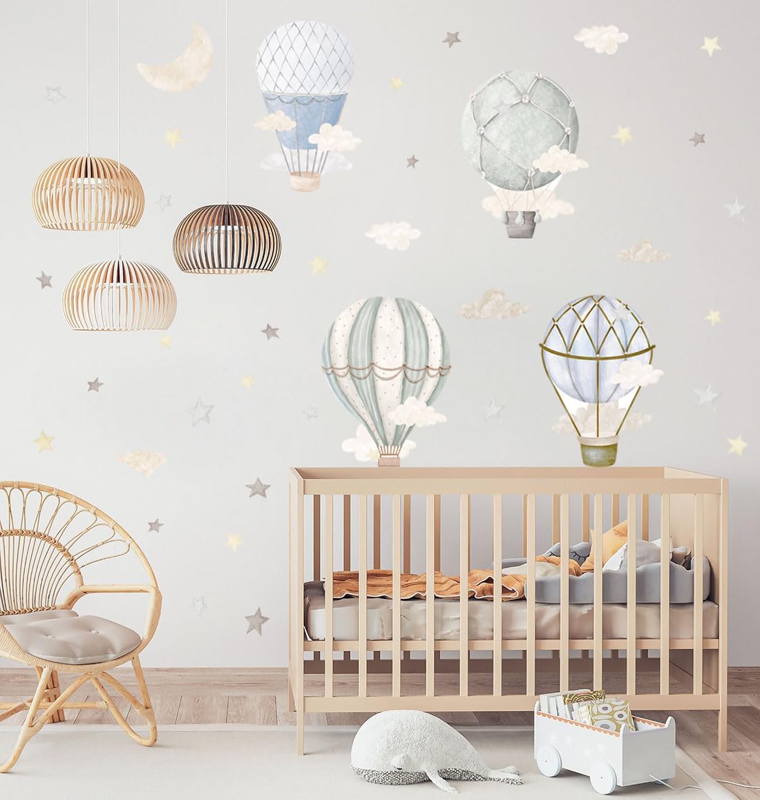 Watercolor Hot Air Balloon Wal – Wall Decal Nursery recenzja i cena