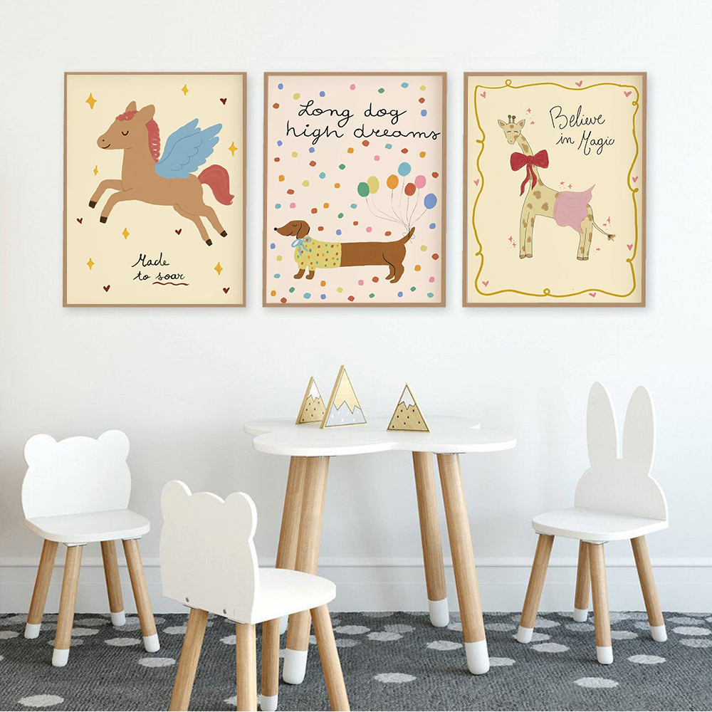 Vintage Rocking Horse Giraffe  – Baby Nursery Vintage recenzja i cena