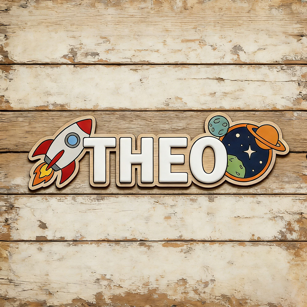Personalized Space Rocket Name – Baby Nursery Wall recenzja i cena