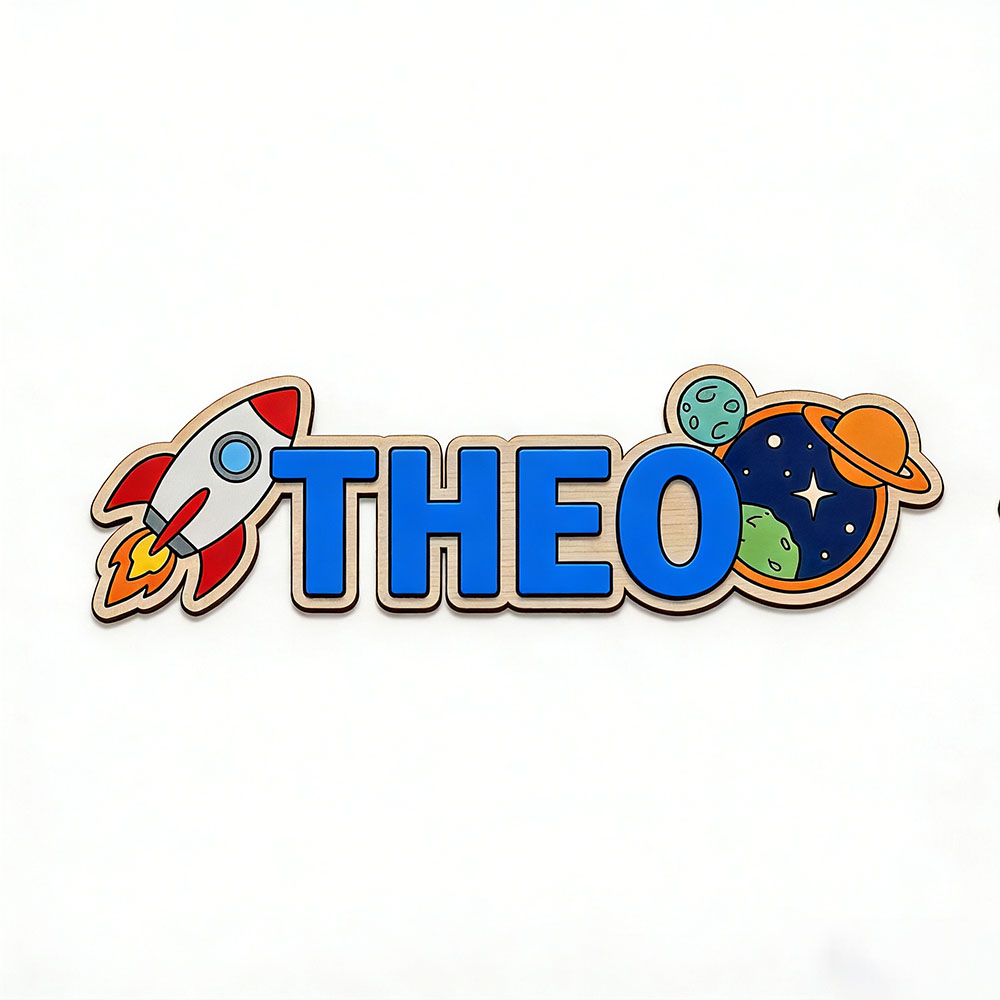 Personalized Space Rocket Name – Baby Nursery Wall recenzja i cena