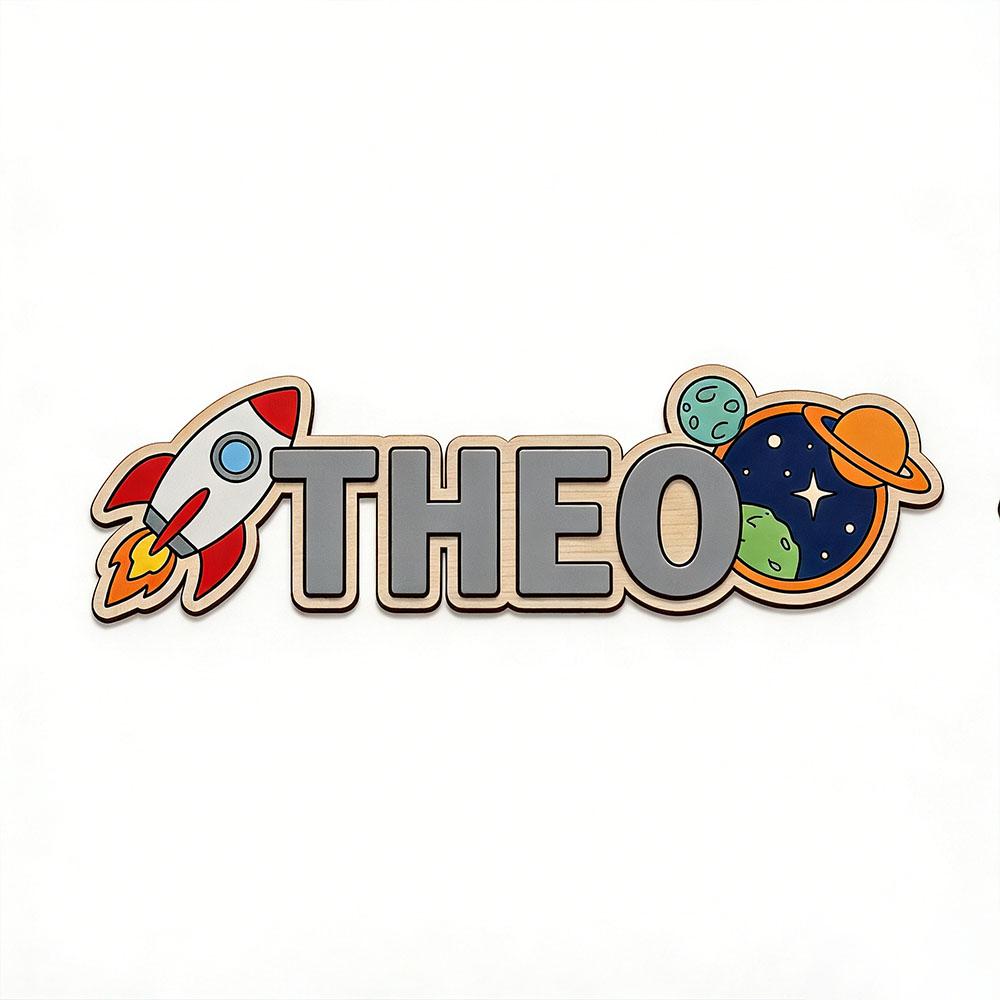 Personalized Space Rocket Name – Baby Nursery Wall recenzja i cena