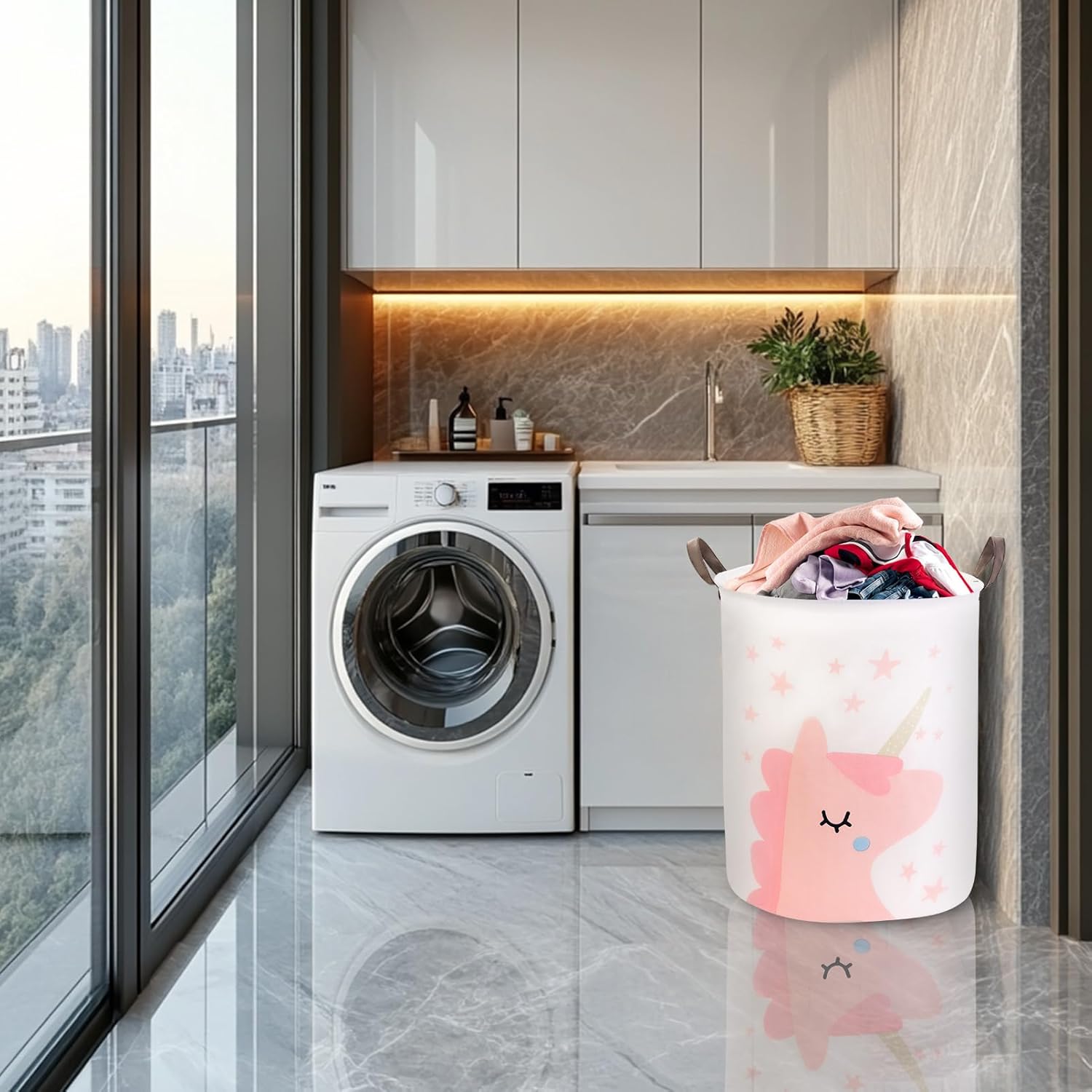 Kids Laundry Basket for Girls  – Baby Nursery Laundry Hamper recenzja i cena