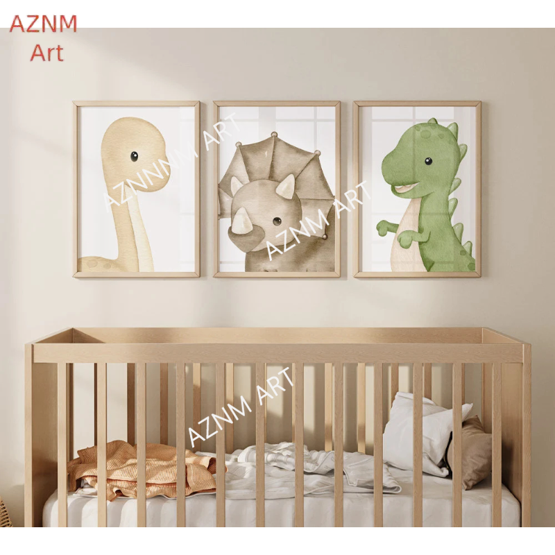 1/3Pcs Dinosaurs prints, neutr – Baby Nursery Neutral recenzja i cena
