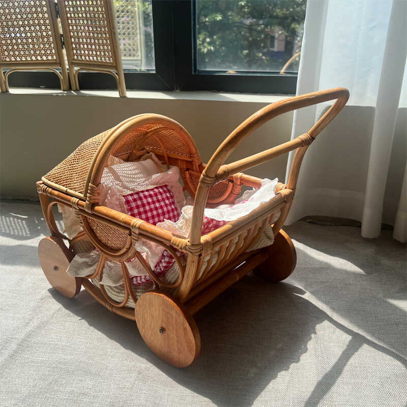 Woven Rattan Baby Stroller Vin – Baby Nursery Vintage recenzja i cena
