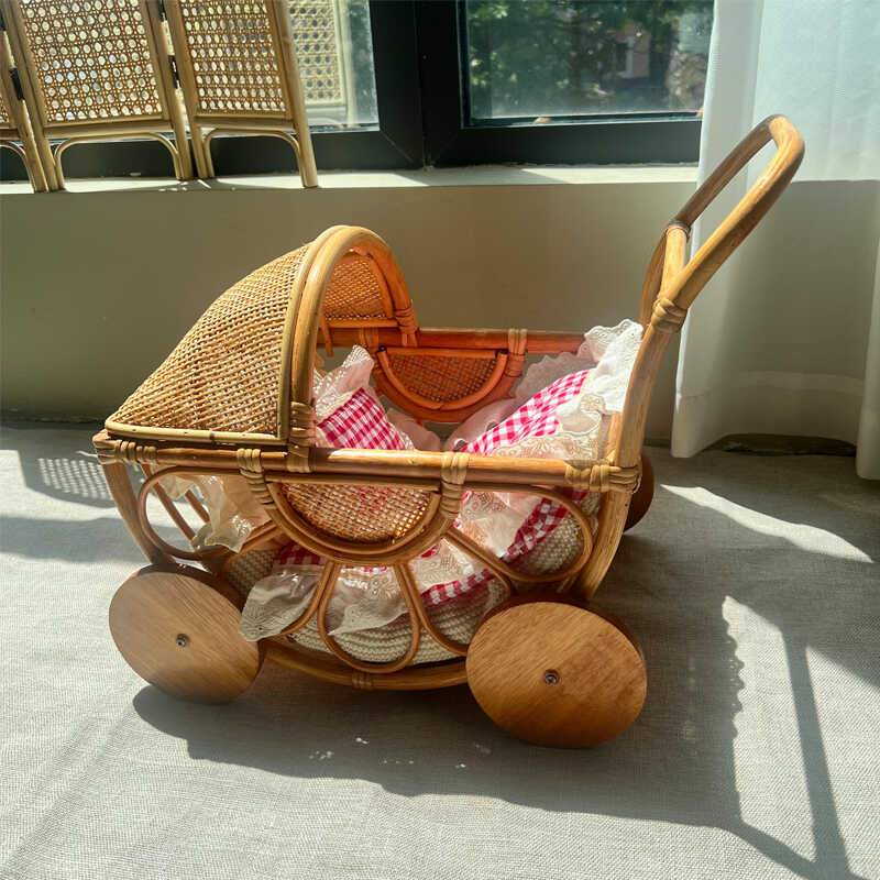 Woven Rattan Baby Stroller Vin – Baby Nursery Vintage recenzja i cena