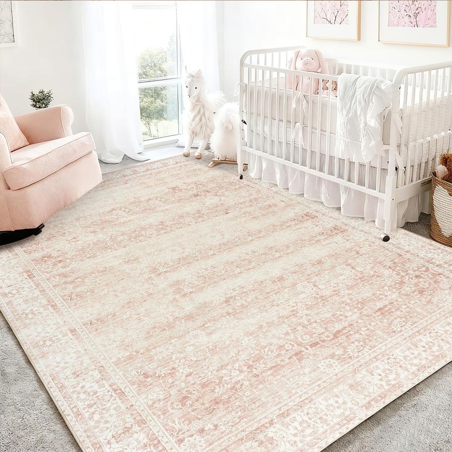 Nursery Rug for Baby Girl 5 x  – Baby Nursery Neutral recenzja i cena