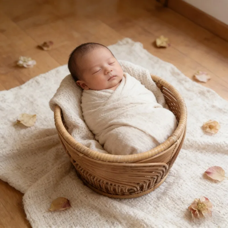 Retro Rattan Basket Chair Newb – Baby Nursery Bed recenzja i cena