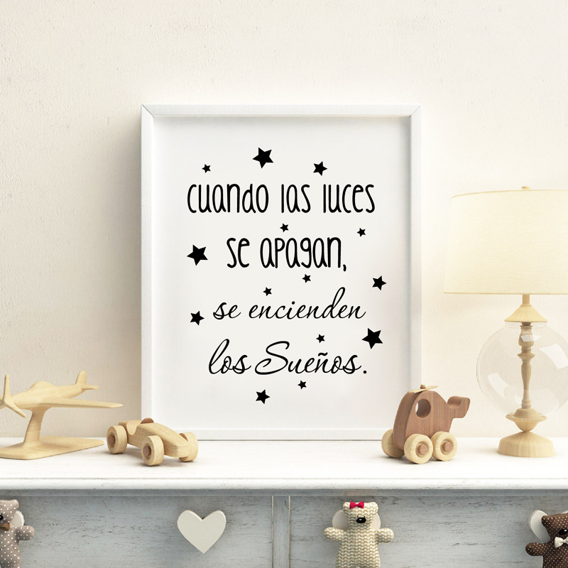 Spanish Kids Bedroom Art Decor – Baby Nursery In Spanish recenzja i cena