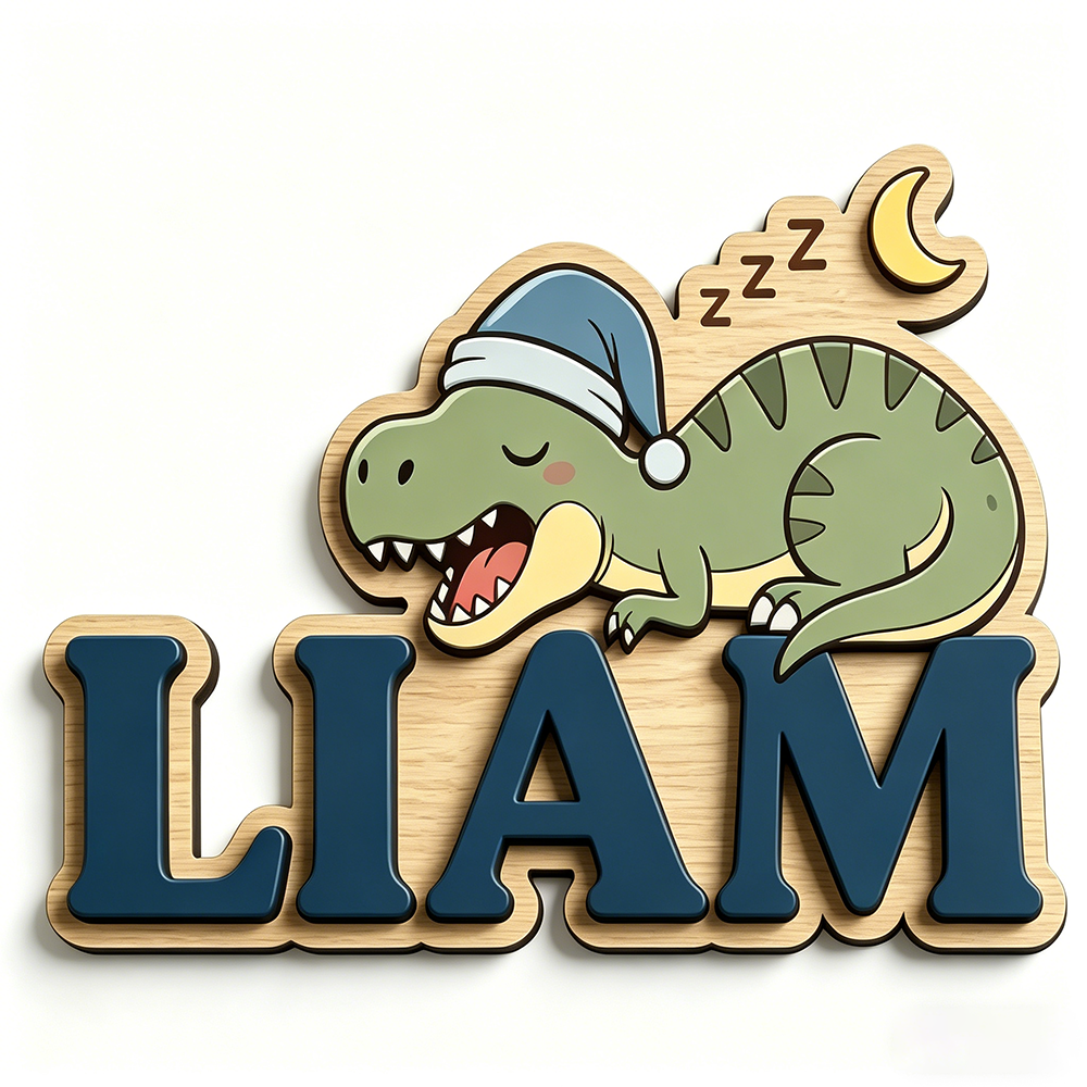Personalized Sleepy Dinosaur N – Baby Nursery Gifts recenzja i cena