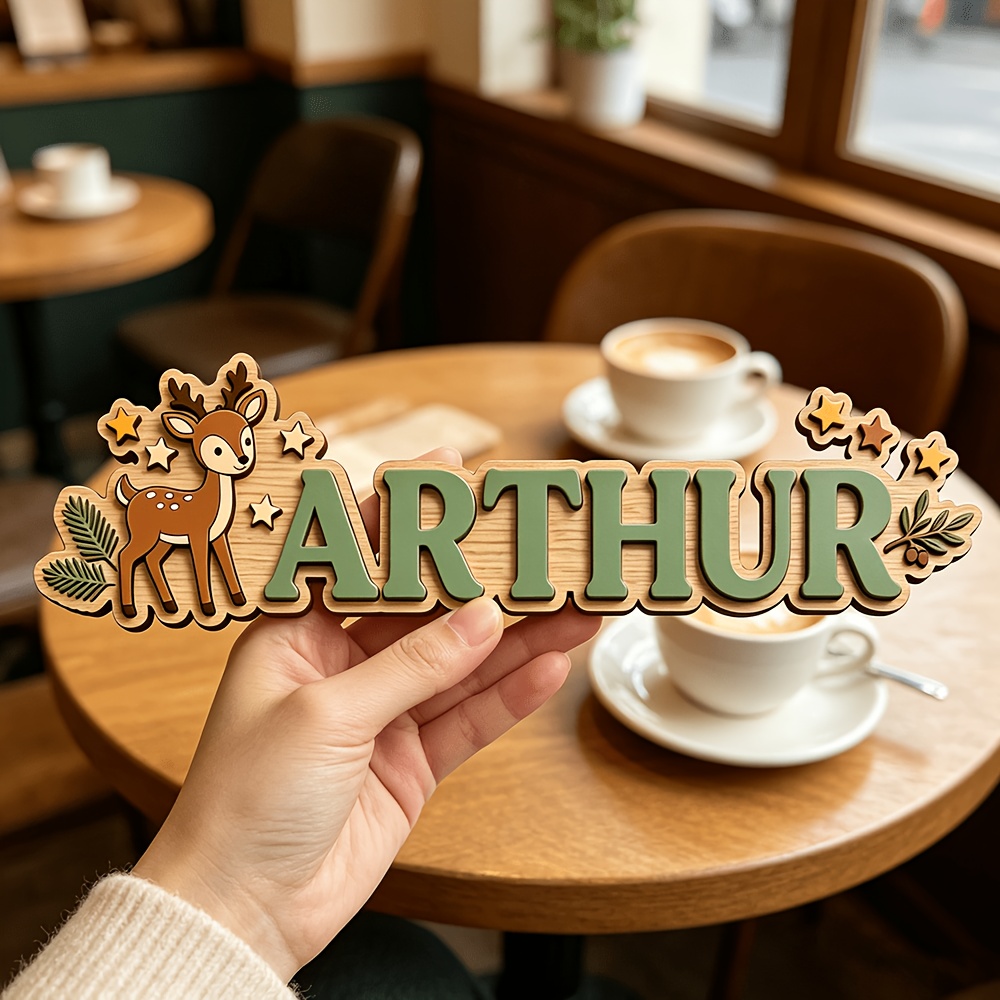 Custom Deer & Star Wooden Name – Baby Nursery Gifts recenzja i cena