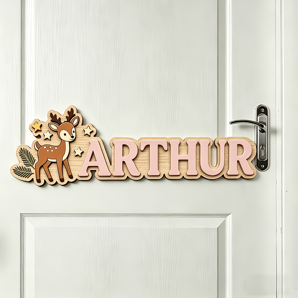 Custom Deer & Star Wooden Name – Baby Nursery Gifts recenzja i cena