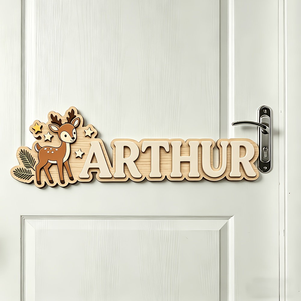 Custom Deer & Star Wooden Name – Baby Nursery Gifts recenzja i cena