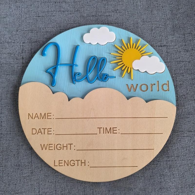 Wooden Hello Baby Announcement – Baby Nursery In Hospital recenzja i cena