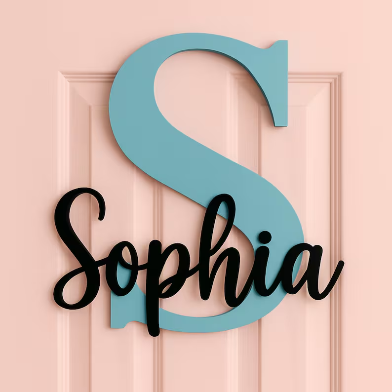 1pc Personalized Wooden Name S – Baby Nursery Wall recenzja i cena