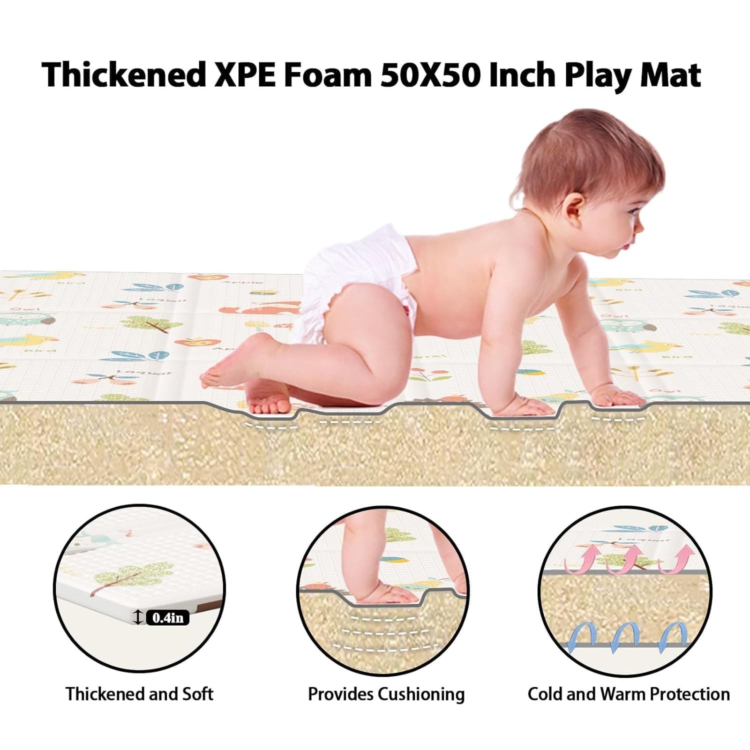 Baby Play Mat Foldable Crawlin – Baby Nursery Games recenzja i cena