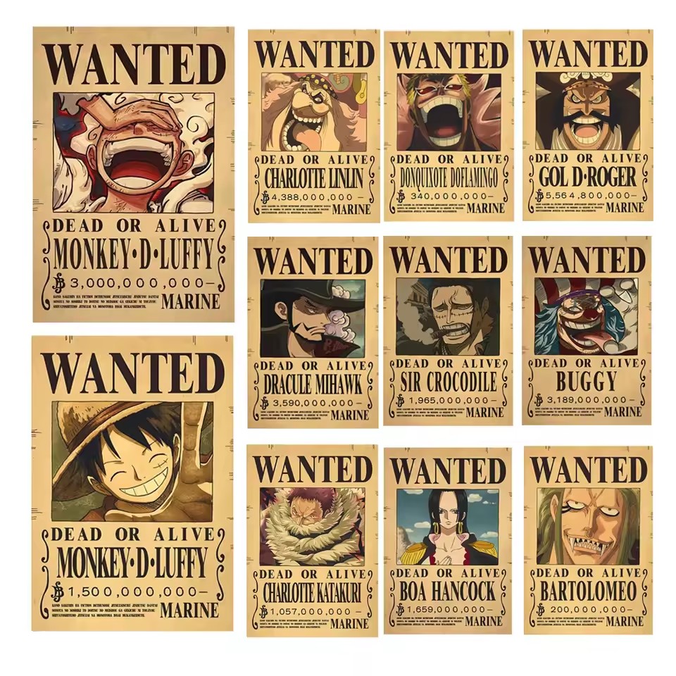 Anime One Piece Bounty Wanted  – Wall Decal Nursery recenzja i cena