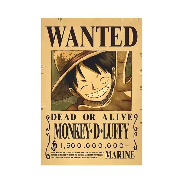 Anime One Piece Bounty Wanted  – Wall Decal Nursery recenzja i cena