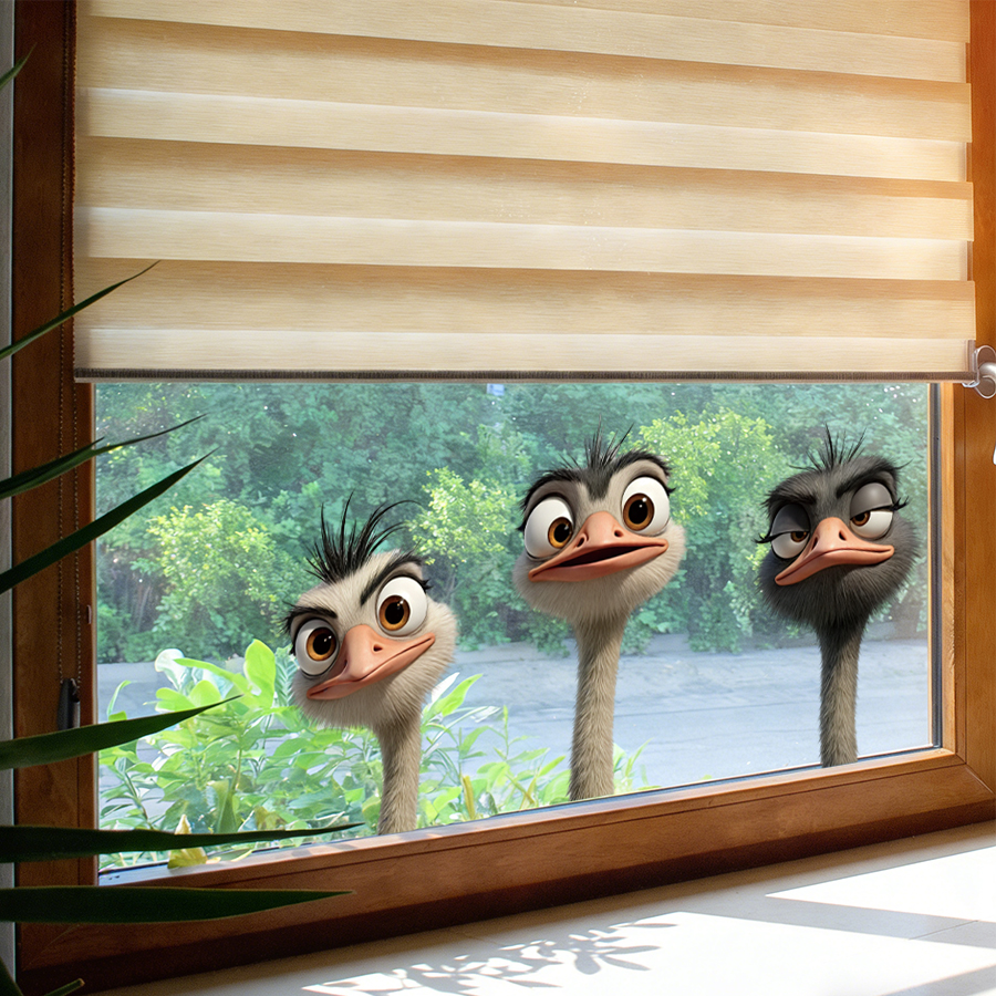 3Pcs Cartoon Ostrich Window De – Wall Decal Nursery recenzja i cena