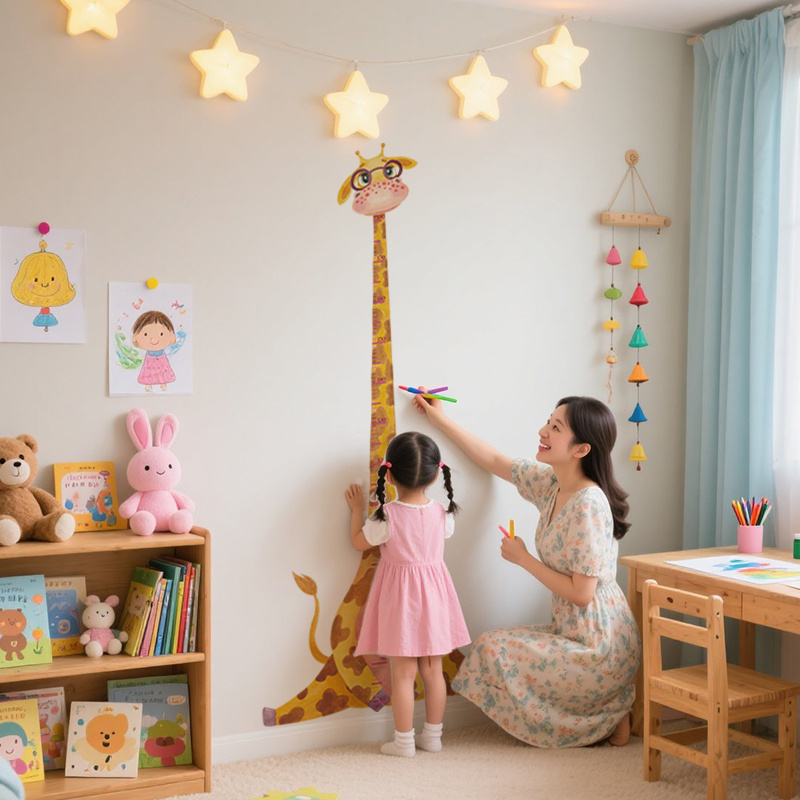 Giraffe Growth Chart Wall Stic – Baby Nursery Wall recenzja i cena