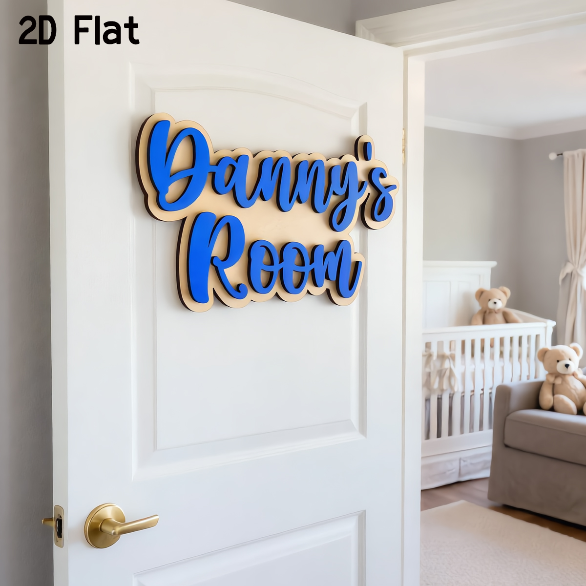 1Pc Cutom Blue Wooden Acrylic  – Baby Nursery Wall recenzja i cena
