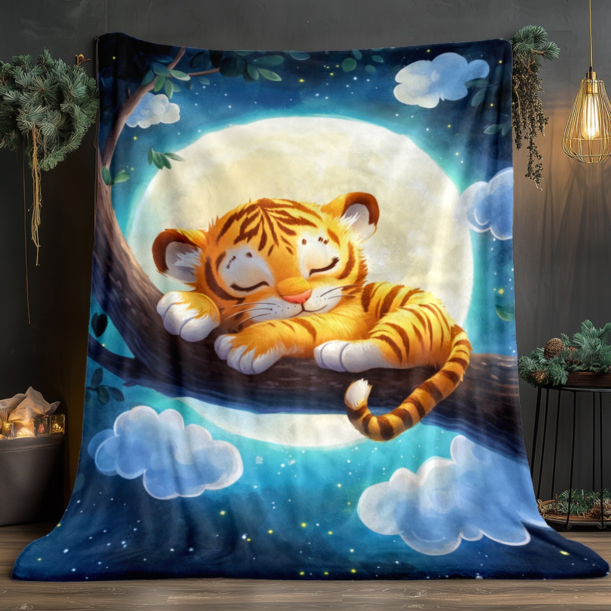 Cute sleeping tiger on tree br – Baby Nursery In Hospital recenzja i cena