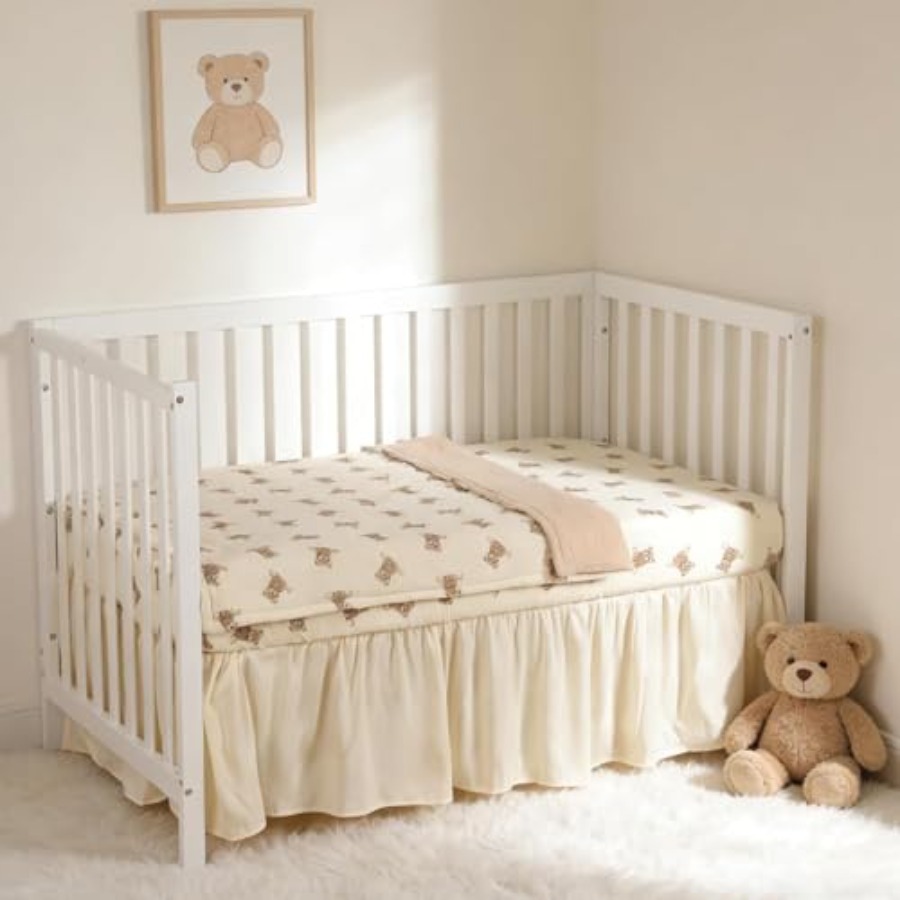 Organic Cotton Muslin Baby Cri – Baby Girl Nursery Quilt recenzja i cena
