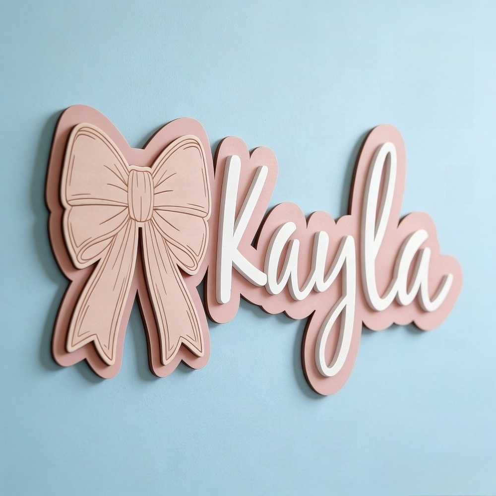 Customizable Bow-Shaped Wooden – Baby Nursery Wall recenzja i cena