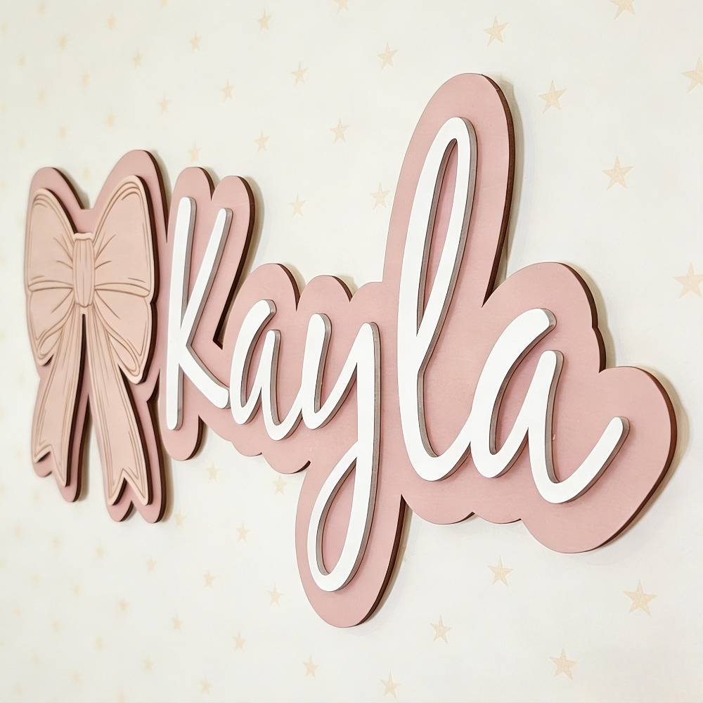 Customizable Bow-Shaped Wooden – Baby Nursery Wall recenzja i cena