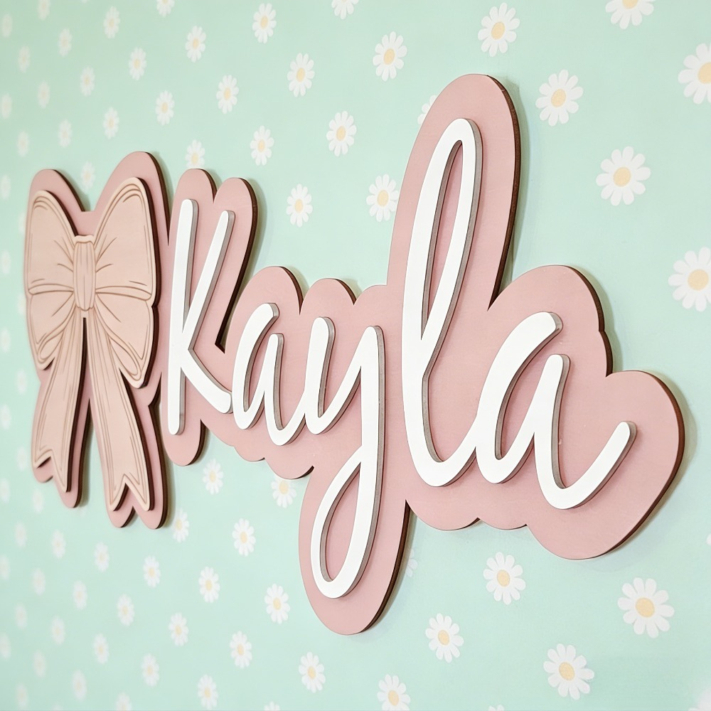 Customizable Bow-Shaped Wooden – Baby Nursery Wall recenzja i cena