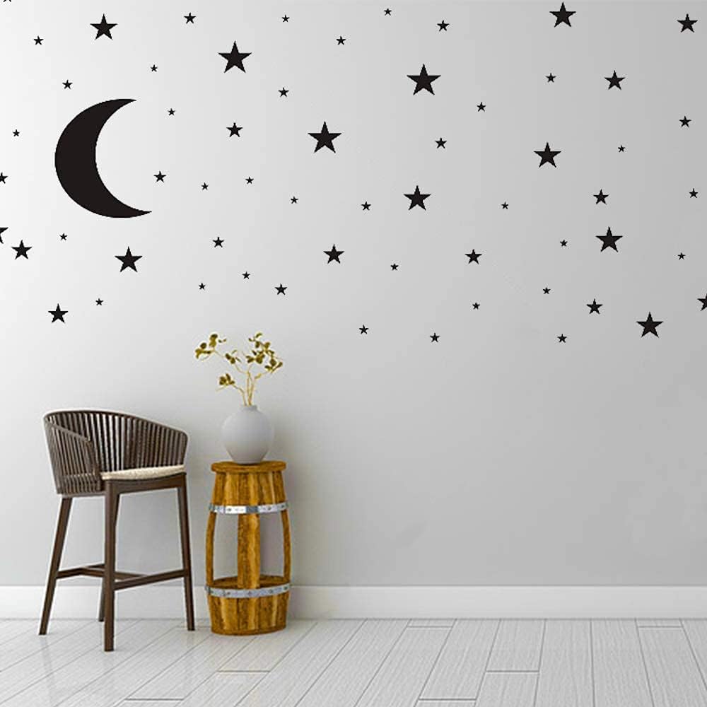 Moon and Stars Wall Decal, Bla – Wall Decal Nursery recenzja i cena
