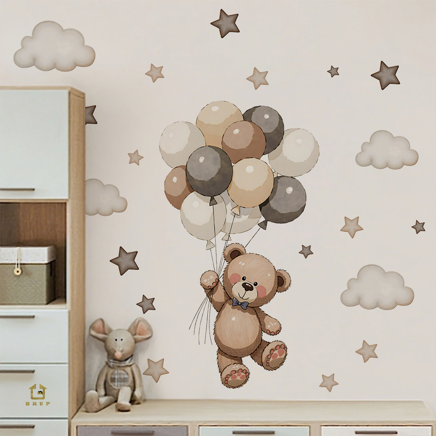 Adorable Teddy Bear Wall Decal – Baby Nursery Wall recenzja i cena