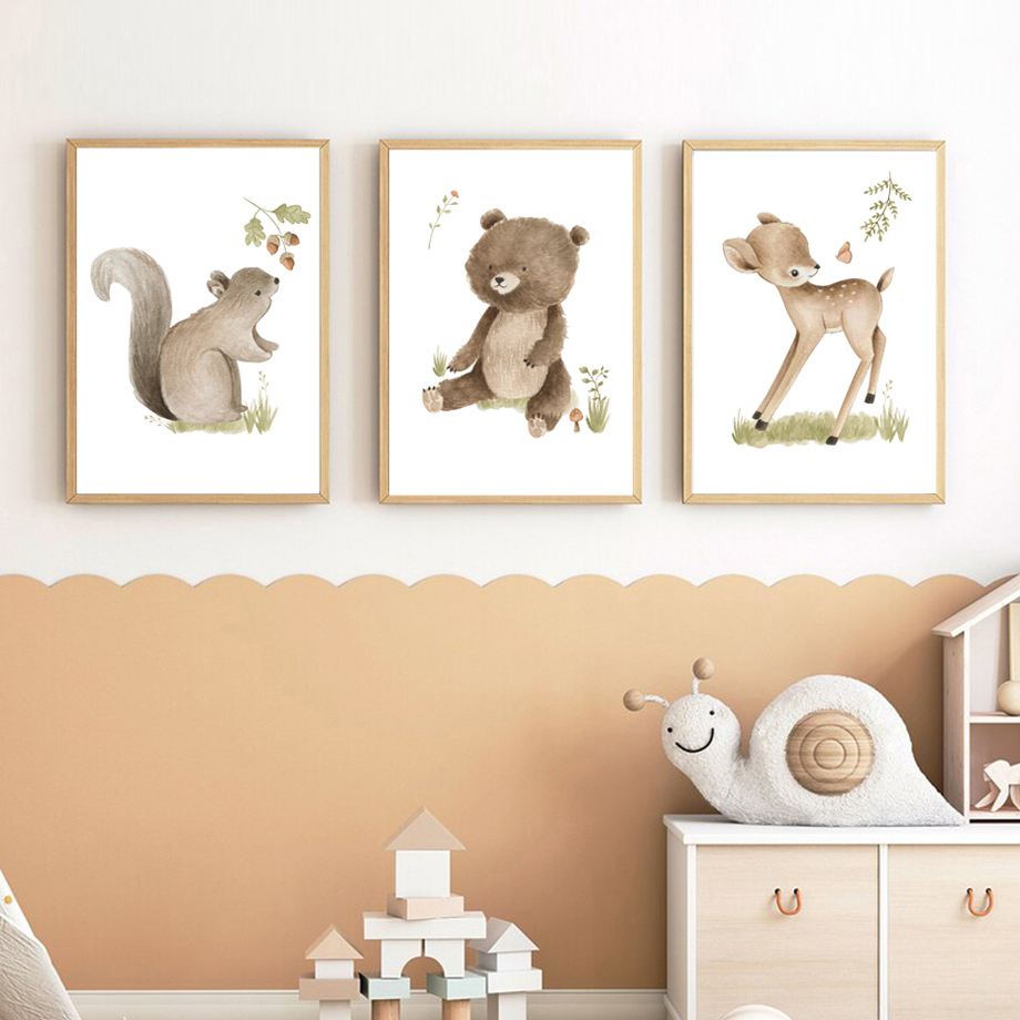Woodland Nursery Wall Art Wate – Baby Nursery Neutral recenzja i cena