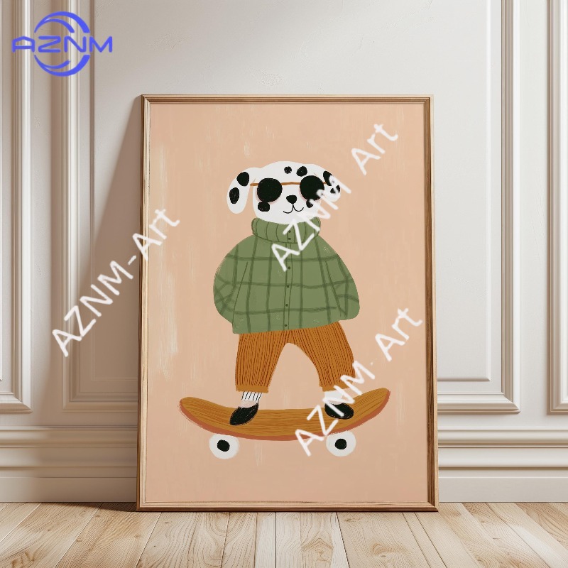 1PC Funny Animal Skateboarding – Baby Nursery Home recenzja i cena