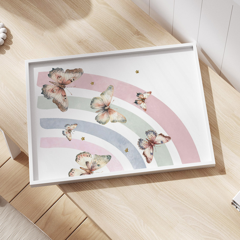 Pink Rainbow Butterfly Custom  – Baby Nursery Girl Room recenzja i cena