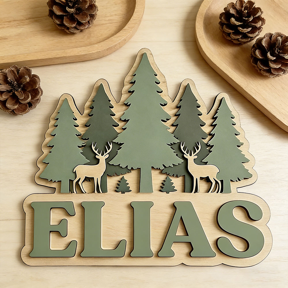 Forest Deer Pine Tree Themed C – Baby Nursery Forest Theme recenzja i cena