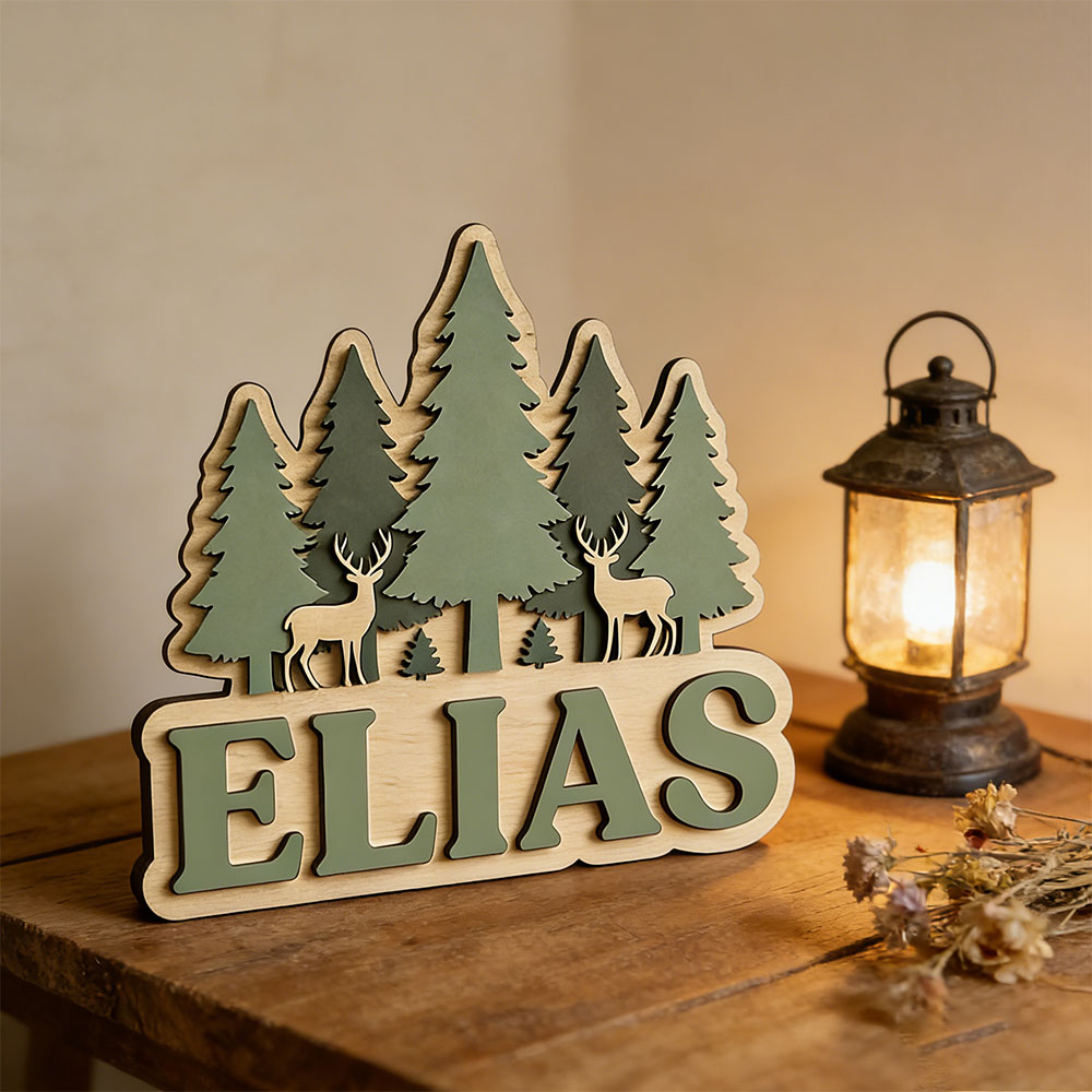 Forest Deer Pine Tree Themed C – Baby Nursery Forest Theme recenzja i cena