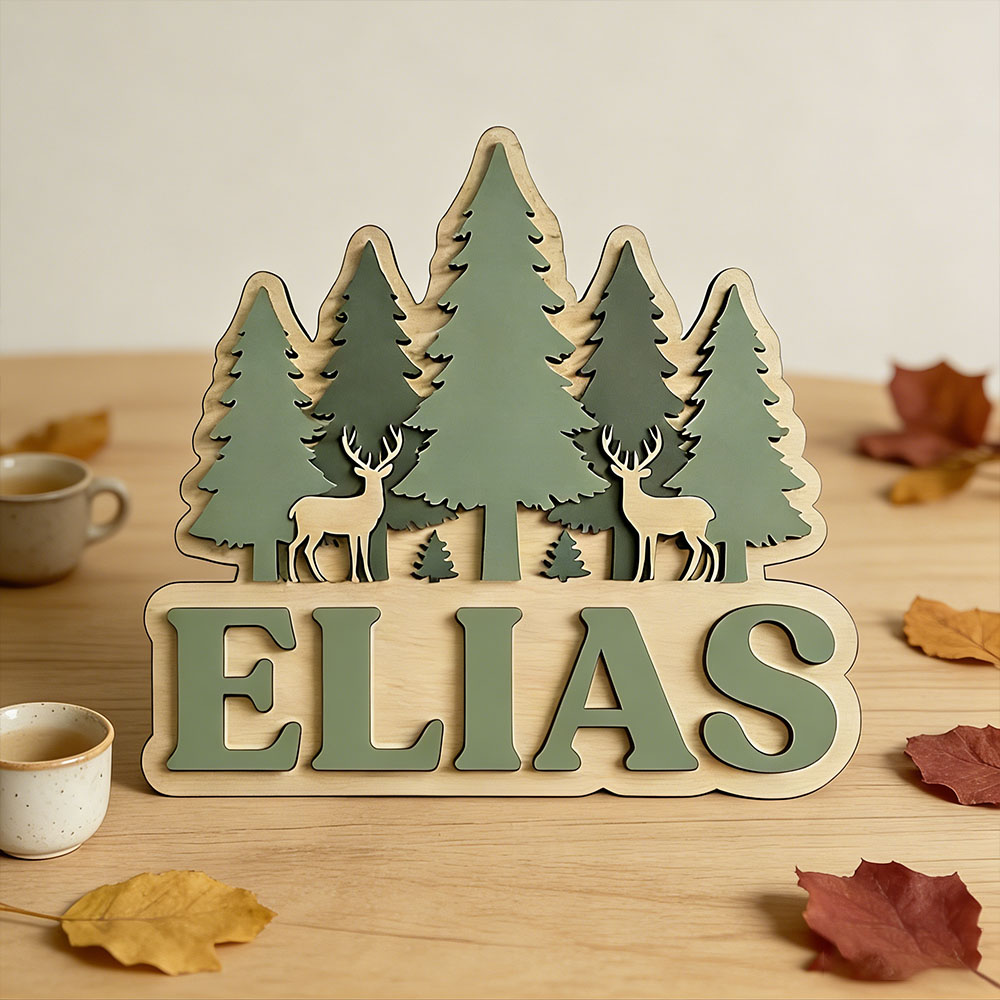 Forest Deer Pine Tree Themed C – Baby Nursery Forest Theme recenzja i cena
