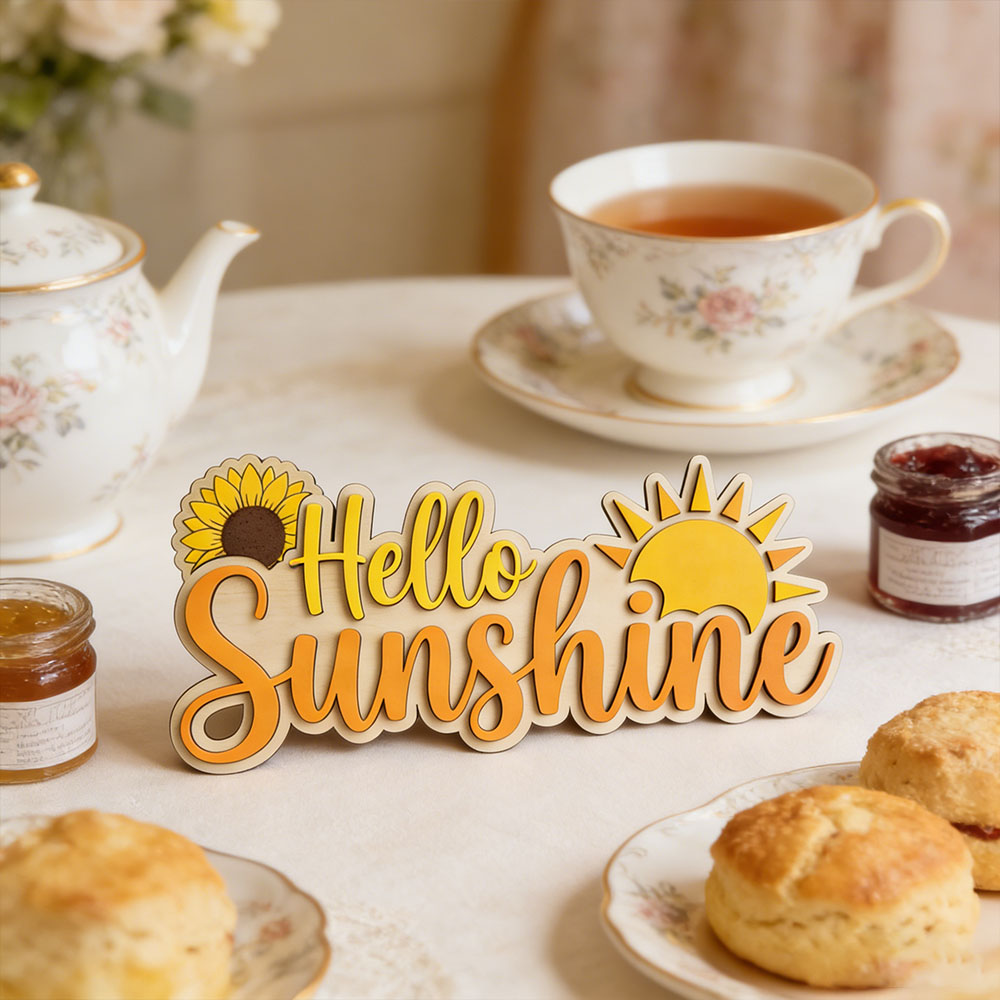 Hello Sunshine 3D Wooden Sign  – Baby Nursery Wall recenzja i cena