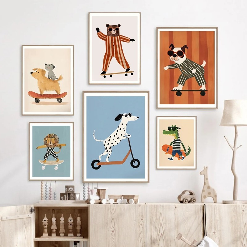 1pc frameless Funny Animals Ra – Baby Nursery Neutral recenzja i cena