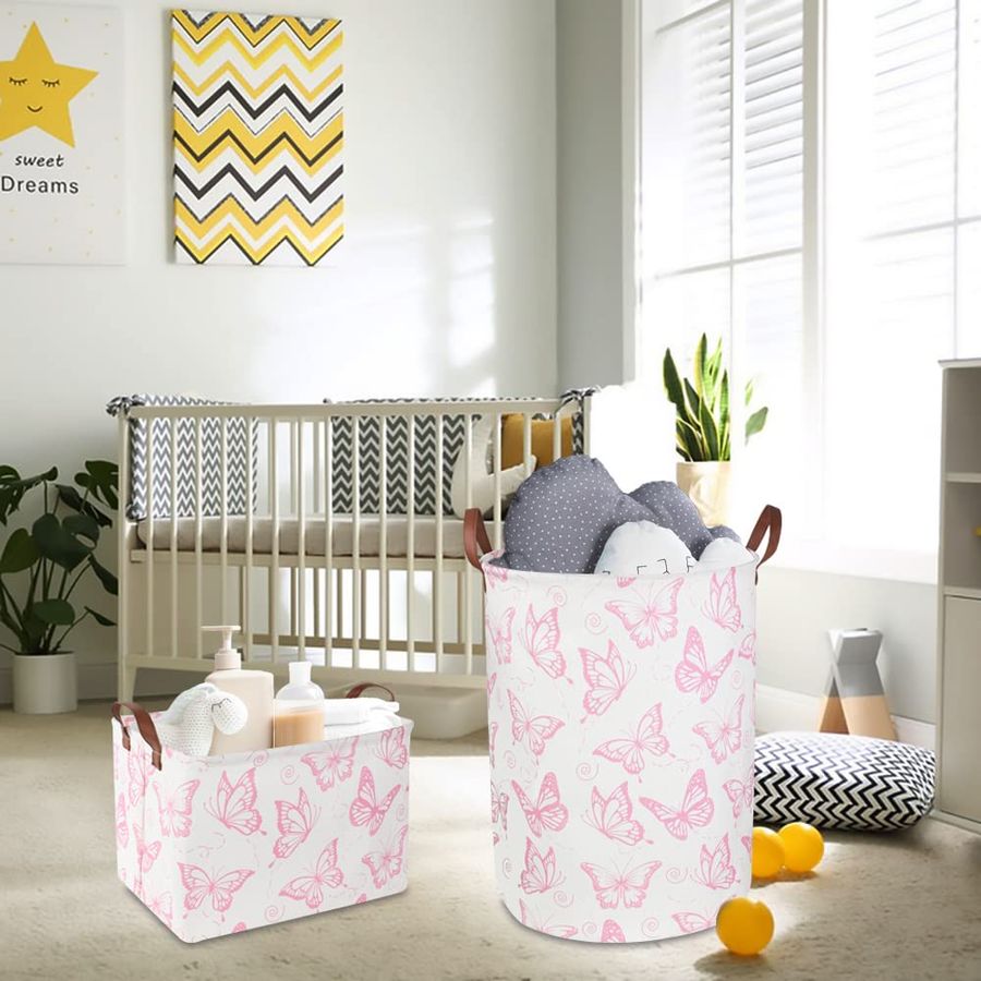 Pink Laundry Basket,Waterproof – Baby Nursery Laundry Hamper recenzja i cena
