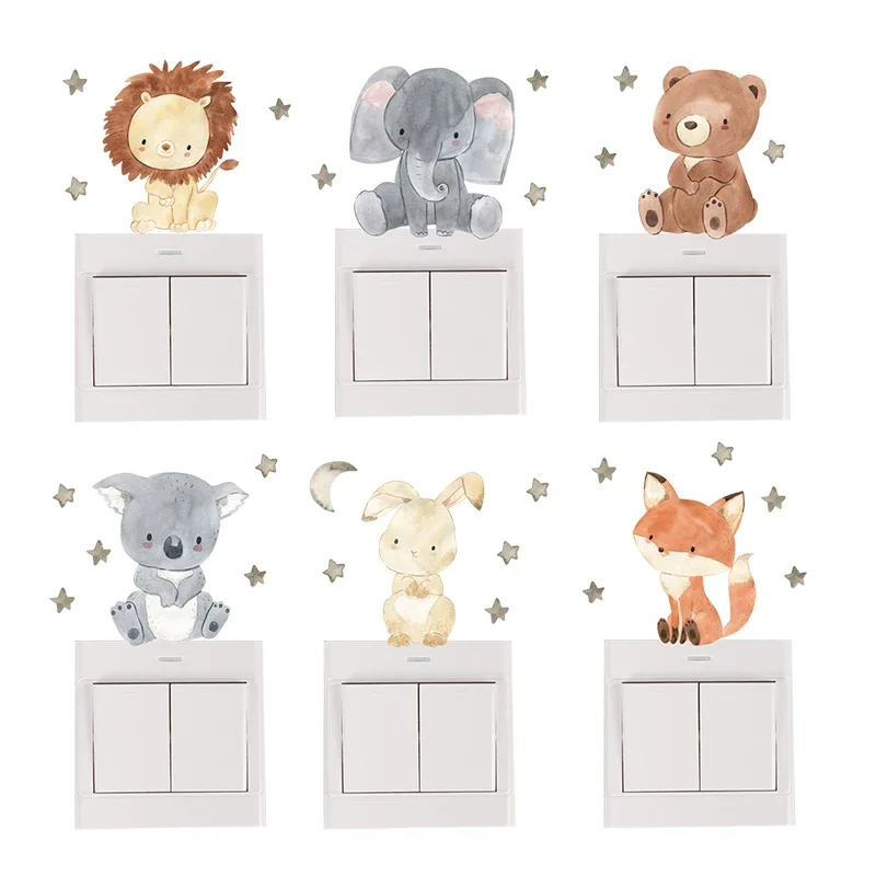 1/2/4/6set Cartoon Animals Wal – Wall Decal Nursery recenzja i cena