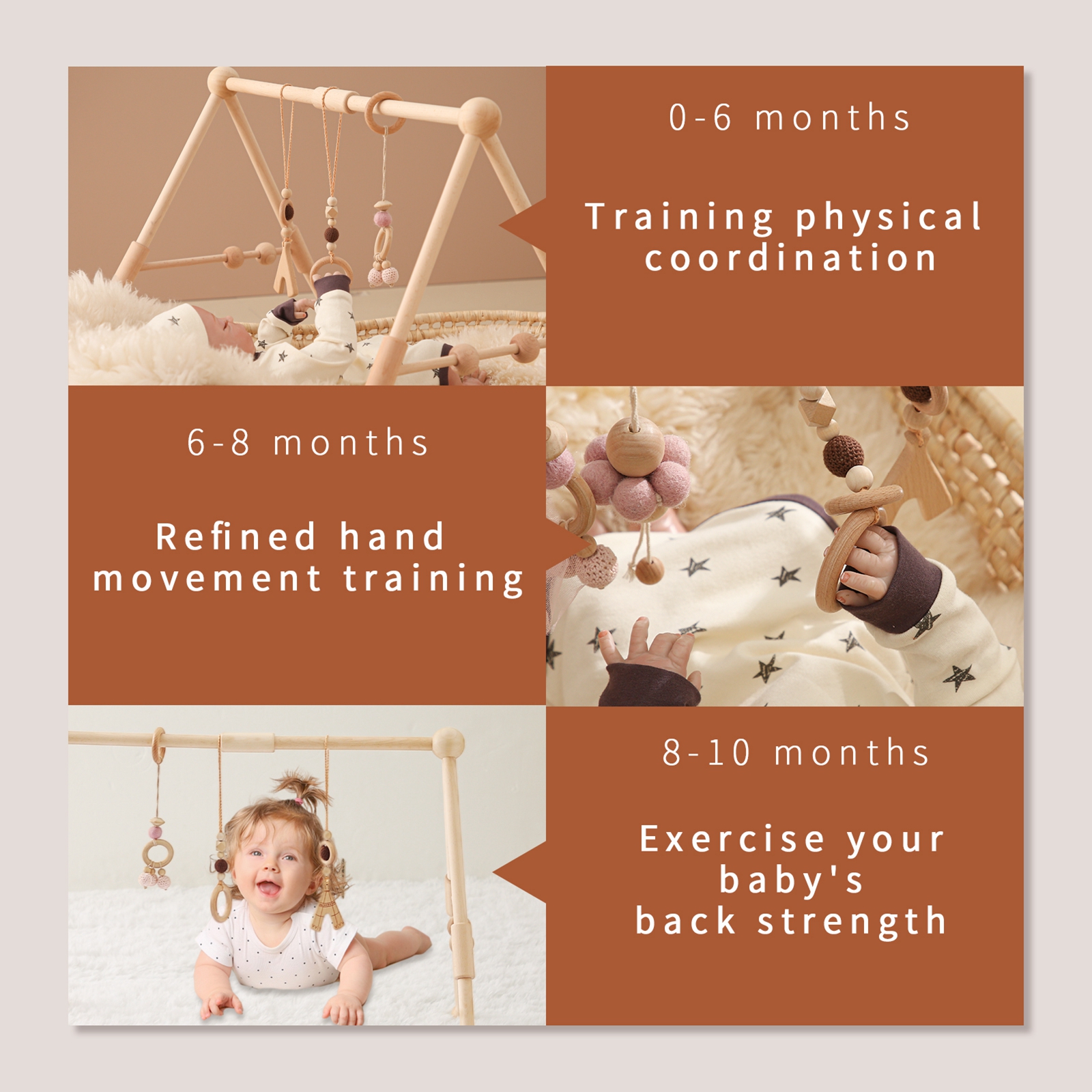 Baby Wooden Toys Play Gym Ordi – Baby Nursery Games recenzja i cena