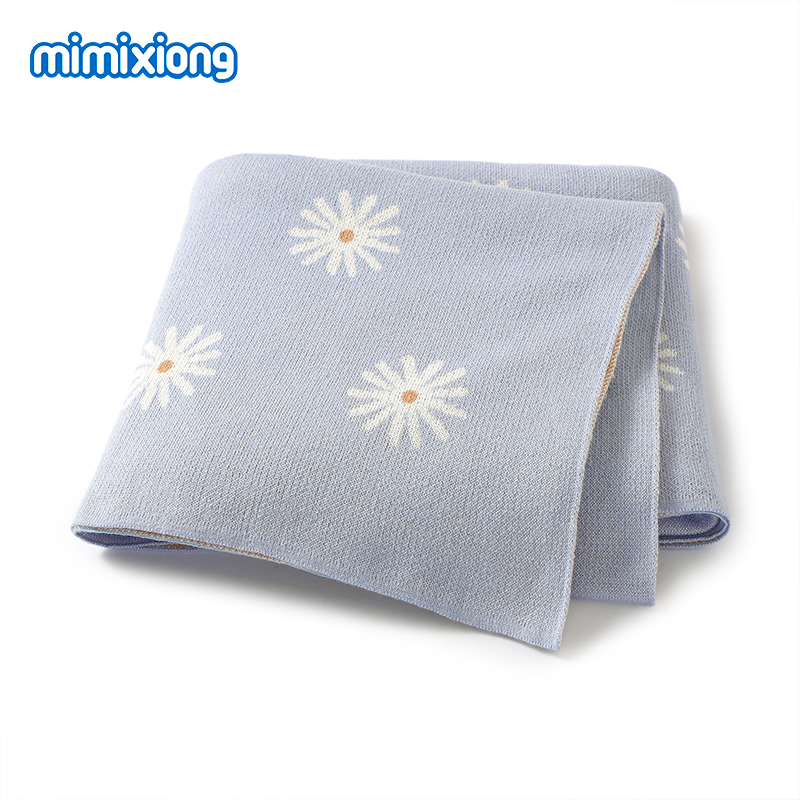 Baby Floral Blankets Knitted A – Baby Girl Nursery Quilt recenzja i cena