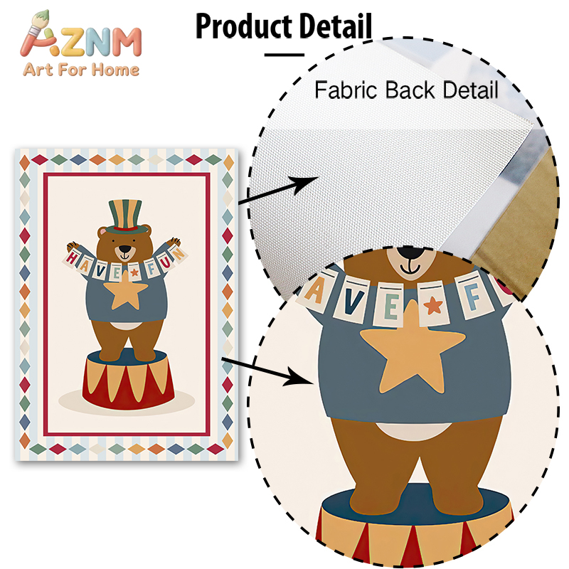 Circus Bear Magician Dog Quote – Baby Nursery Wall recenzja i cena