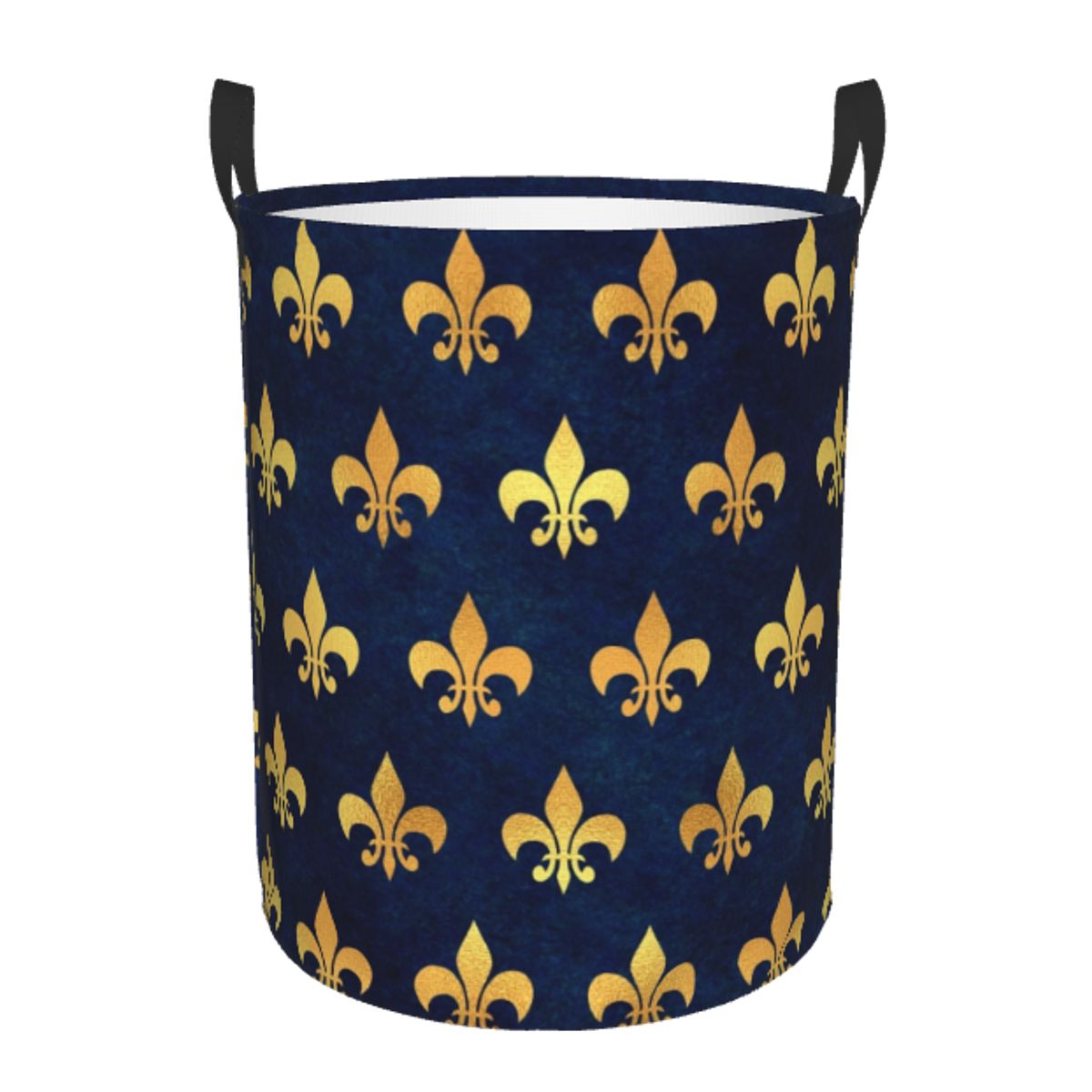 Royal Gold Blue Grunge Fleur D – Baby Nursery Laundry Hamper recenzja i cena