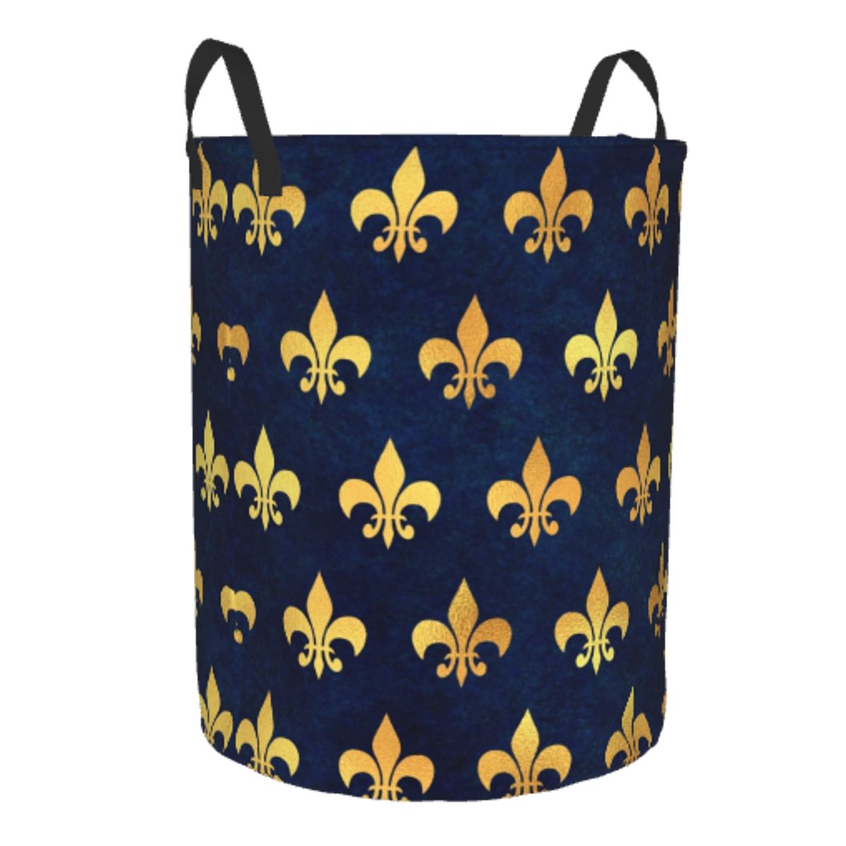 Royal Gold Blue Grunge Fleur D – Baby Nursery Laundry Hamper recenzja i cena