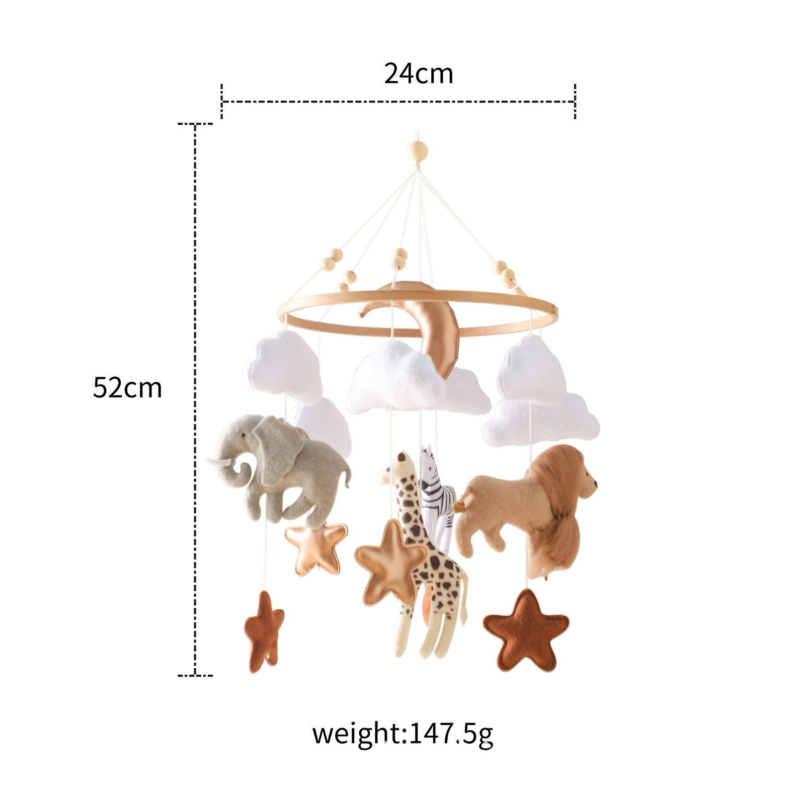 Hot Sale Nordic Handmade Felt  – Baby Nursery Bed recenzja i cena